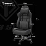 anda seaT Dark Demon Dragon Gaming Chair, Black - McGrocer