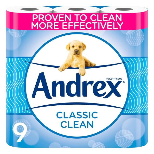 Andrex Classic Clean Toilet Roll 9 per pack - McGrocer