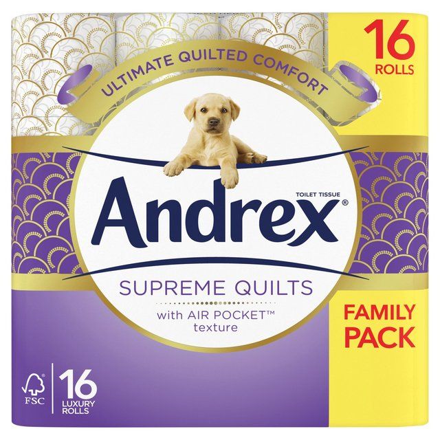 Andrex Supreme Quilts Toilet Roll 16 per pack - McGrocer