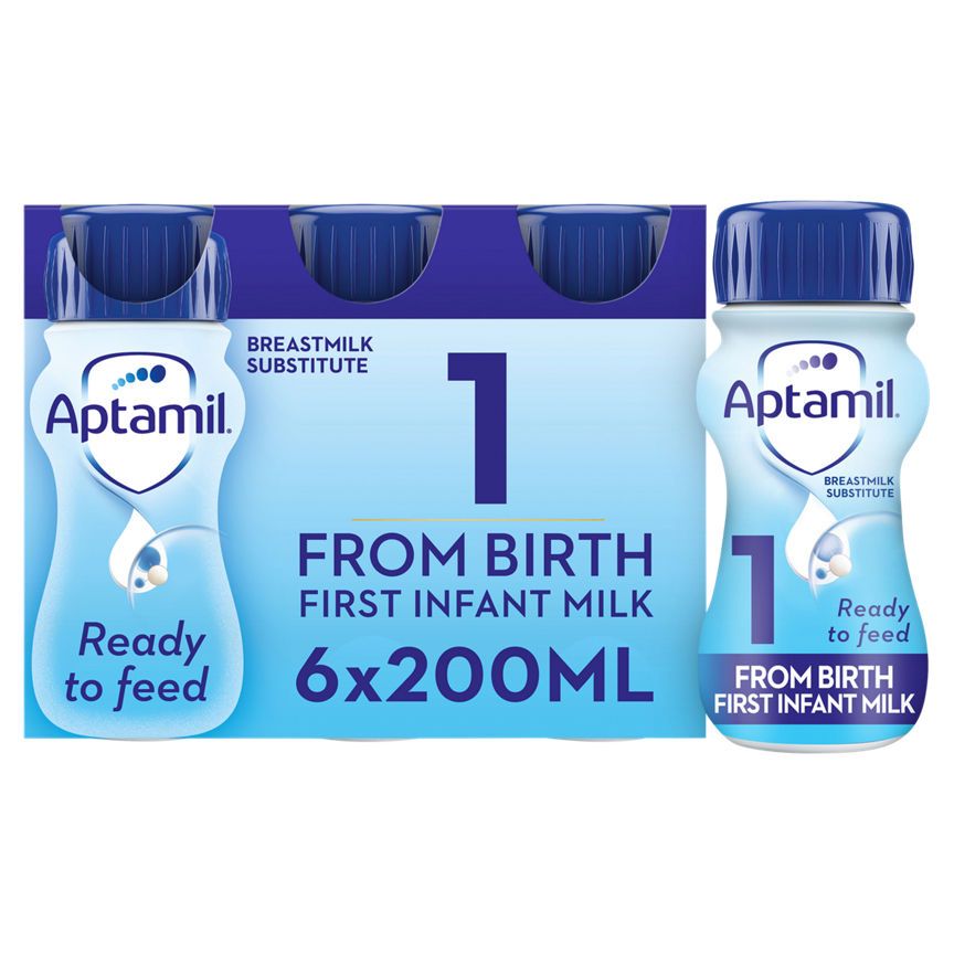 Aptamil 1 First Formula Baby Milk Liquid from Birth Multipack 6x - McGrocer