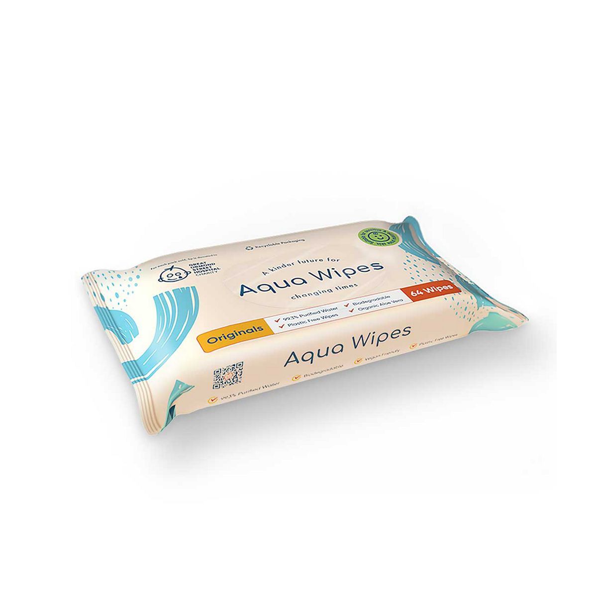Aqua Wipes, single pack = 64 wipes - McGrocer