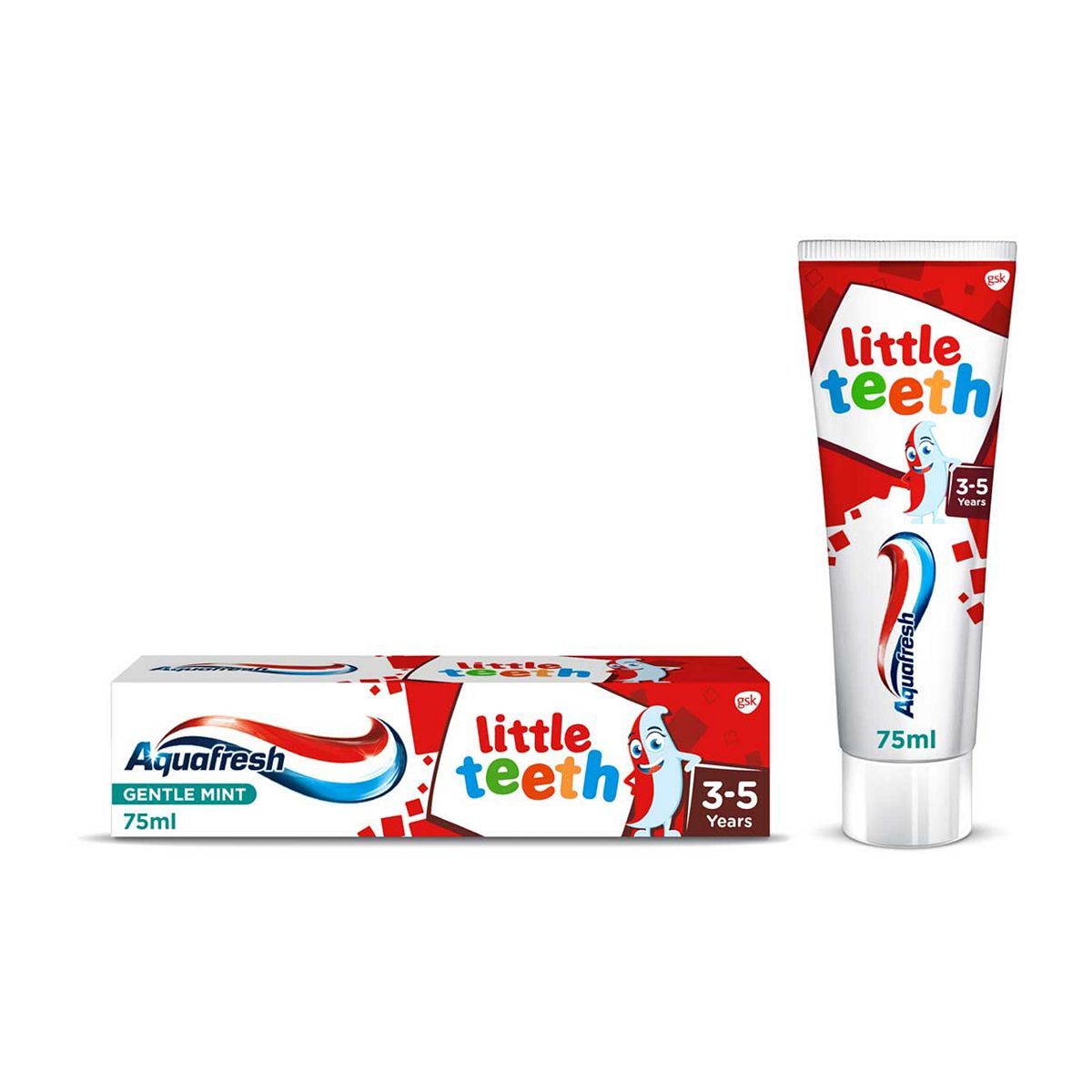 Aquafresh Kids Fluoride Toothpaste, Little Teeth Toothpaste, For Ages 3-5, 75ml - McGrocer