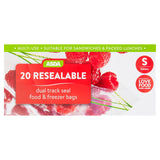 ASDA 20 Resealable Dual Track Seal Food & Freezer Bags Small - McGrocer