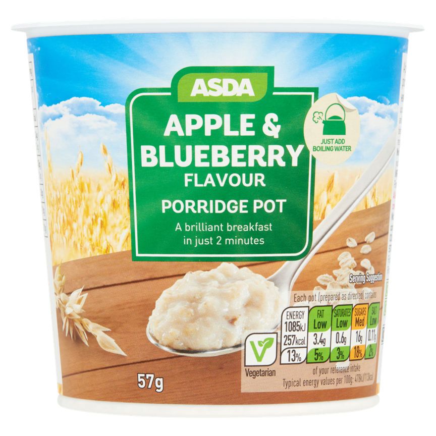 ASDA Apple & Blueberry Porridge Pot - McGrocer