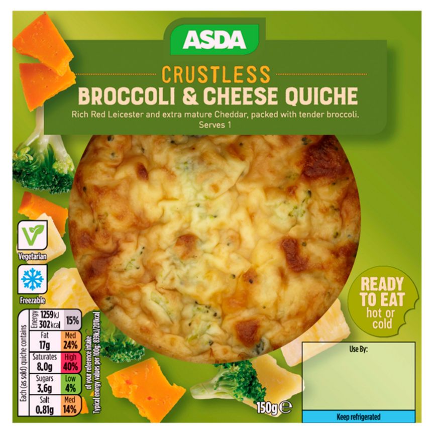 ASDA Crustless Broccoli & Cheddar Quiche - McGrocer