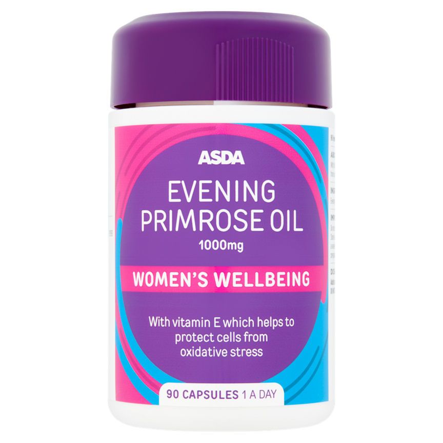 ASDA Evening Primrose Oil 1000mg Women's Wellbeing Capsules - McGrocer