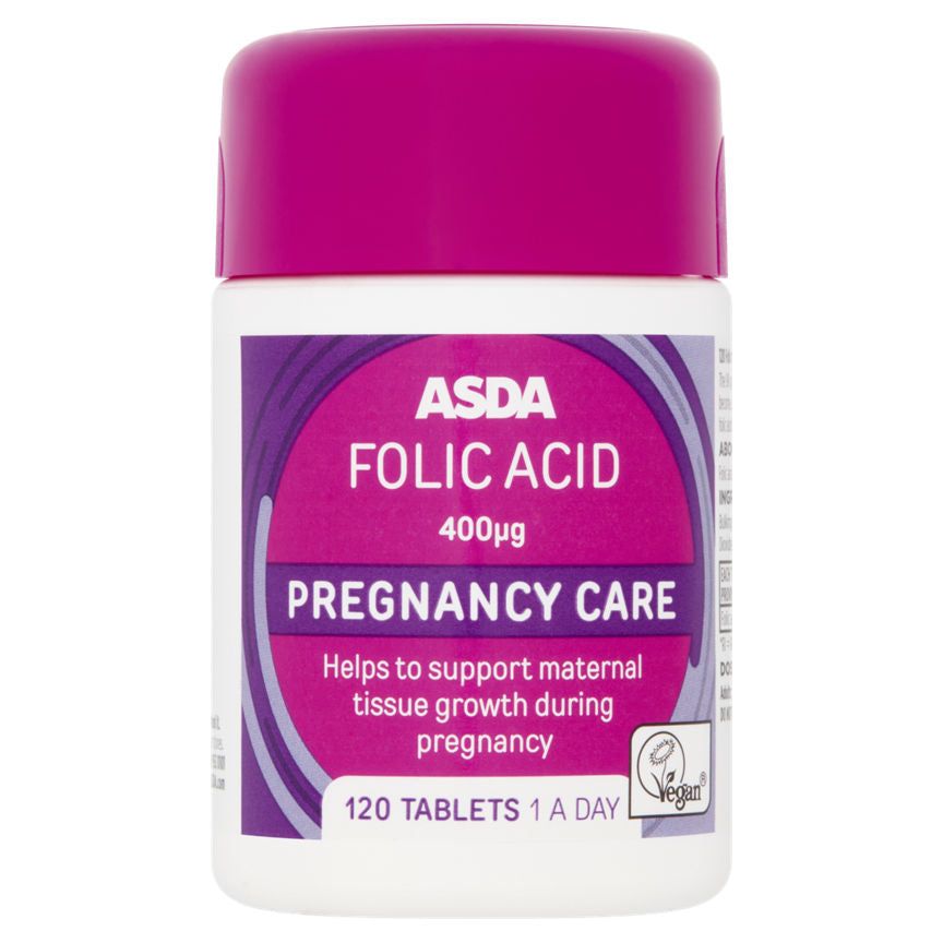 ASDA Folic Acid 400µg Pregnancy CareTablets 1 A Day - McGrocer