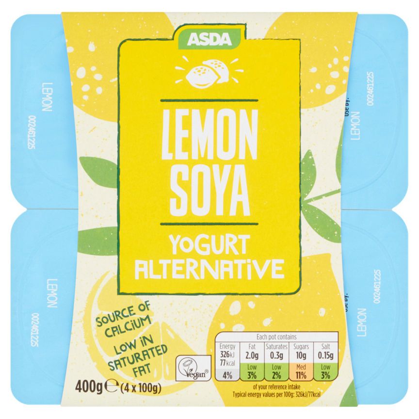 ASDA Free From Lemon Soya Yogurts - McGrocer