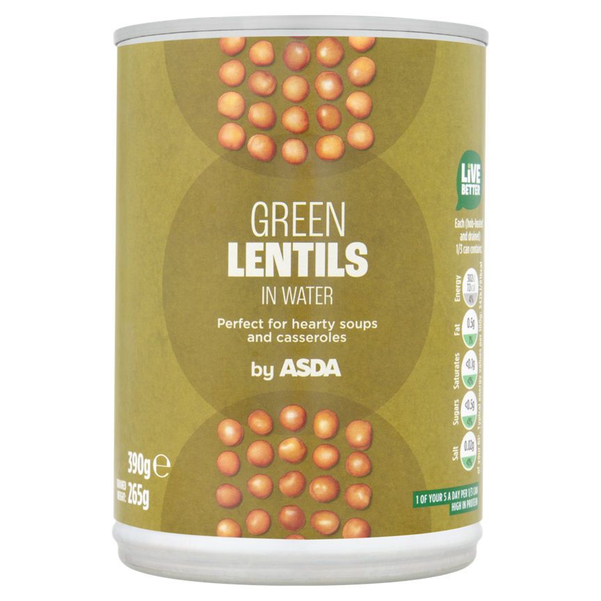 ASDA Green Lentils in Water 390g - McGrocer