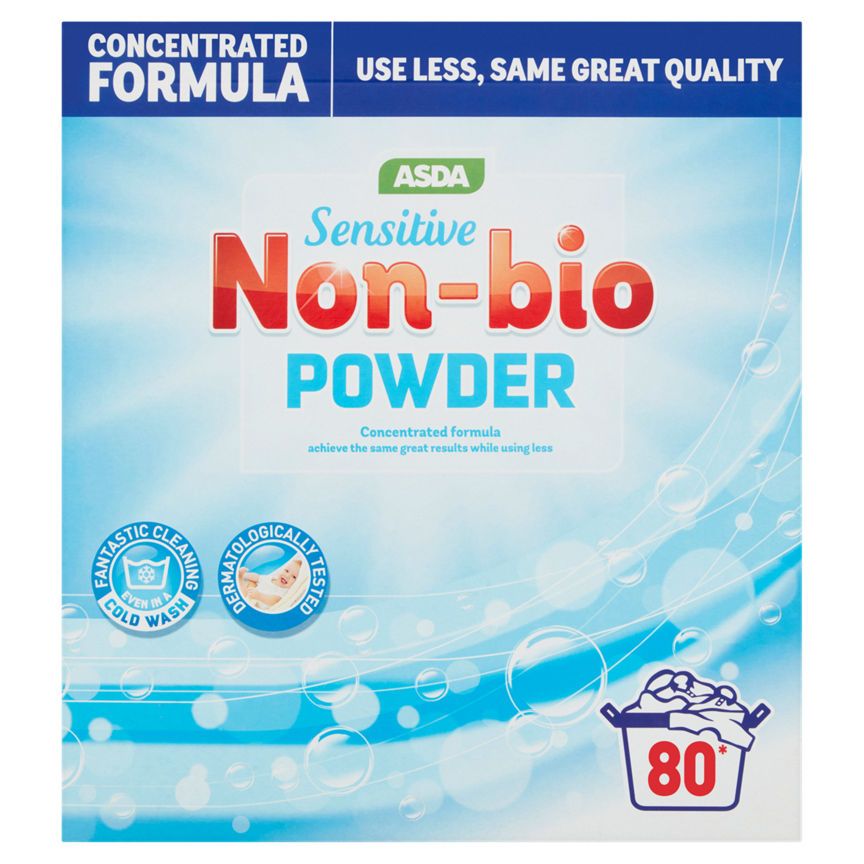 ASDA Sensitive Non-Bio Powder 80 Washes - McGrocer
