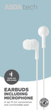ASDA Tech Wired Earbuds with Mic - White - McGrocer