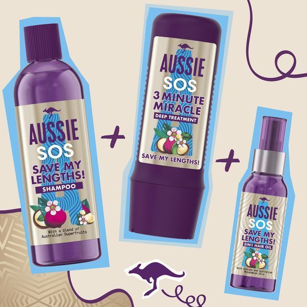 Aussie SOS Save My Lengths 3 In 1 Hair Oil, 100ml - McGrocer