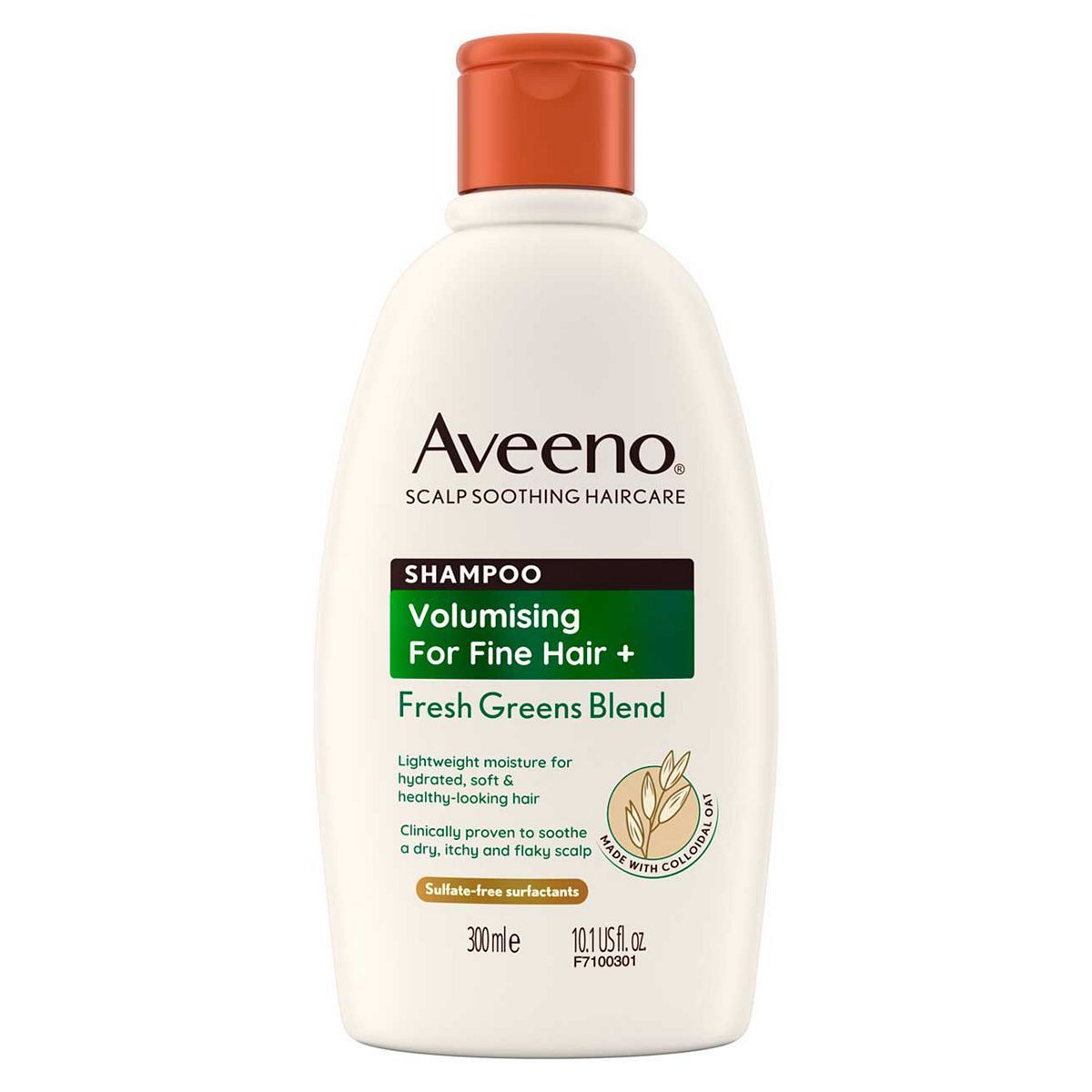Aveeno Haircare Volumising+ Fresh Greens Blend Shampoo 300ml - McGrocer