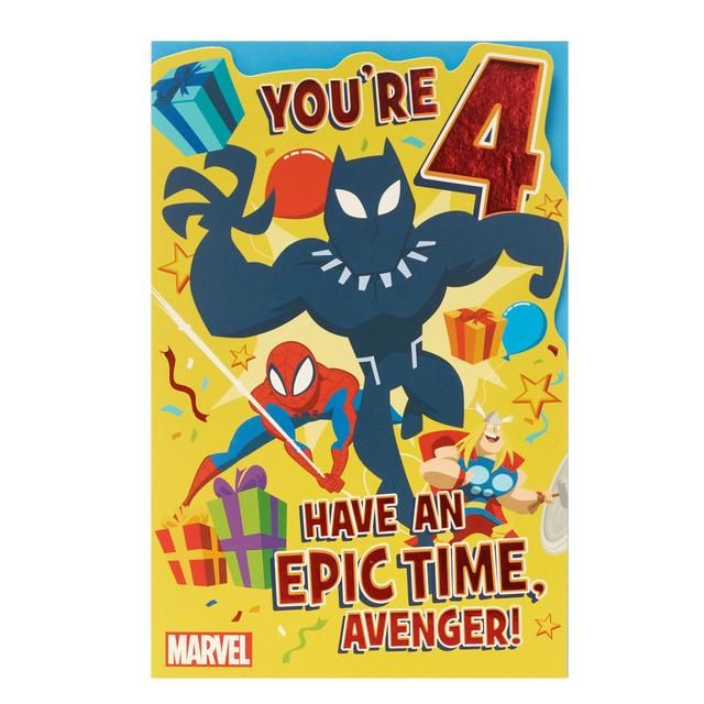 Avengers 4th Birthday Card - McGrocer