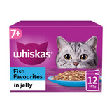 Whiskas 7+ Fish Favourites Senior Wet Cat Food Pouches in Jelly 12x85g GOODS Sainsburys