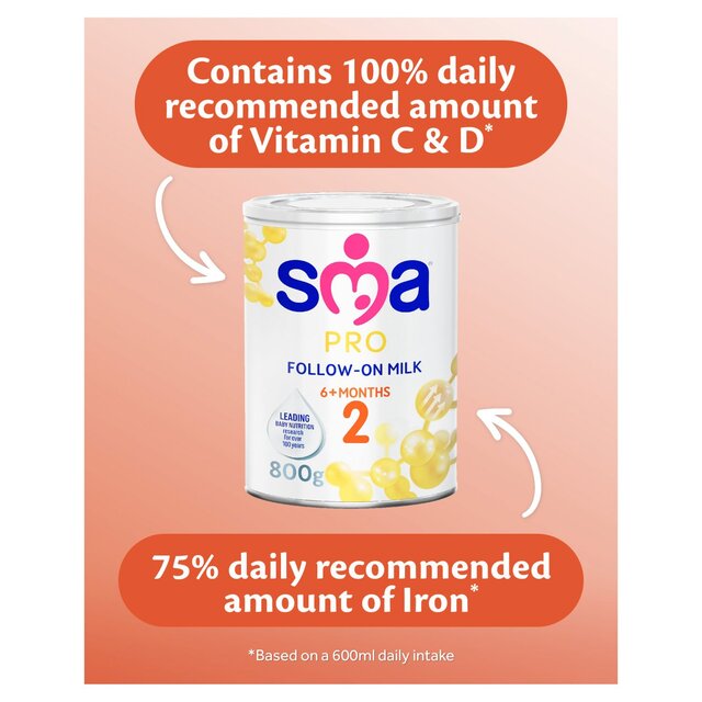 SMA Pro 2 Follow-on Milk Powder 6 mths+ 800g - McGrocer