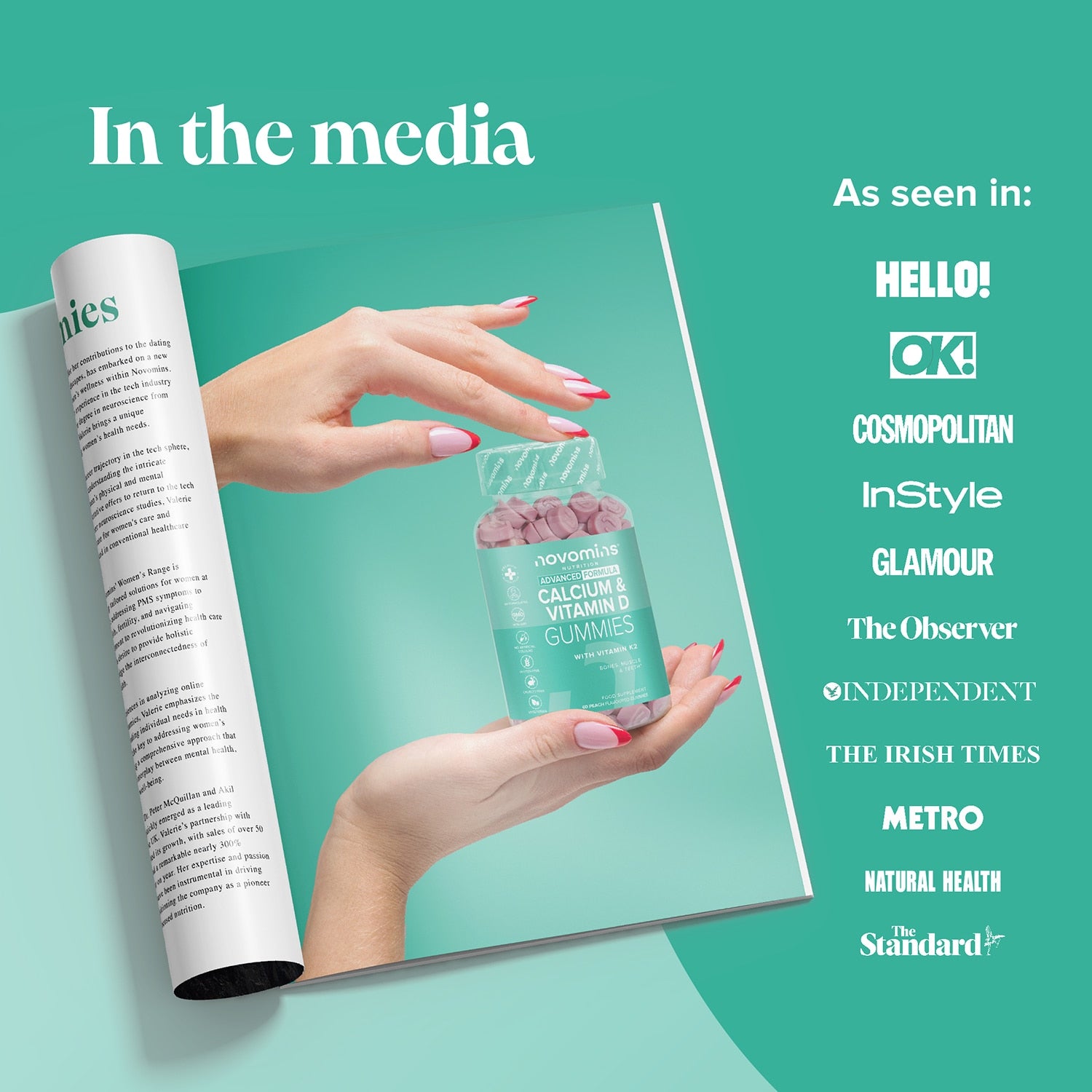 Novomins Calcium & Vitamin D 60 Gummies - 998861