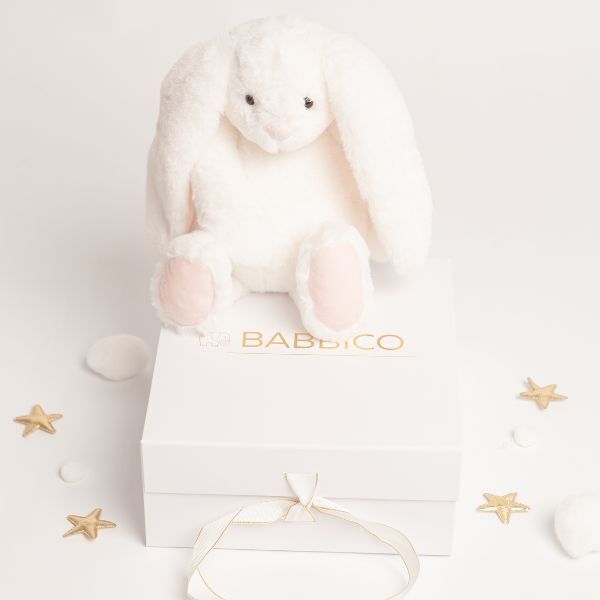 Babbico Gift Boxed Blossom The Bunny White & Pink Soft Toy - McGrocer