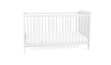 Baby Elegance Travis Baby Cot Bed with Mattress - White - McGrocer