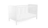 Baby Elegance Travis Baby Cot Bed with Mattress - White - McGrocer
