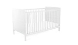 Baby Elegance Travis Baby Cot Bed with Mattress - White - McGrocer