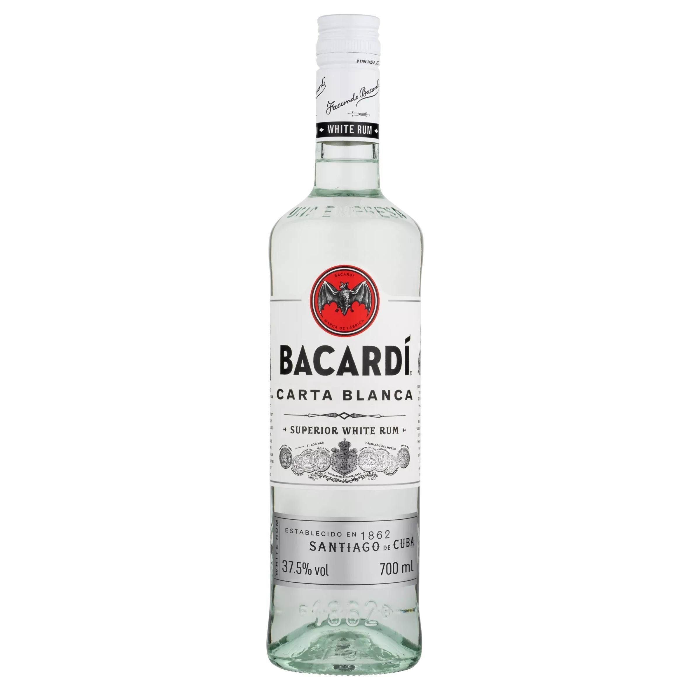 Bacardi Carta Blanca Superior White Rum 70cl - McGrocer