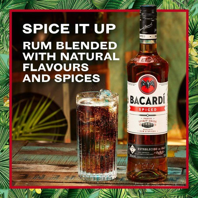 Bacardi Spiced Premium Rum Spirit Drink 1L - McGrocer