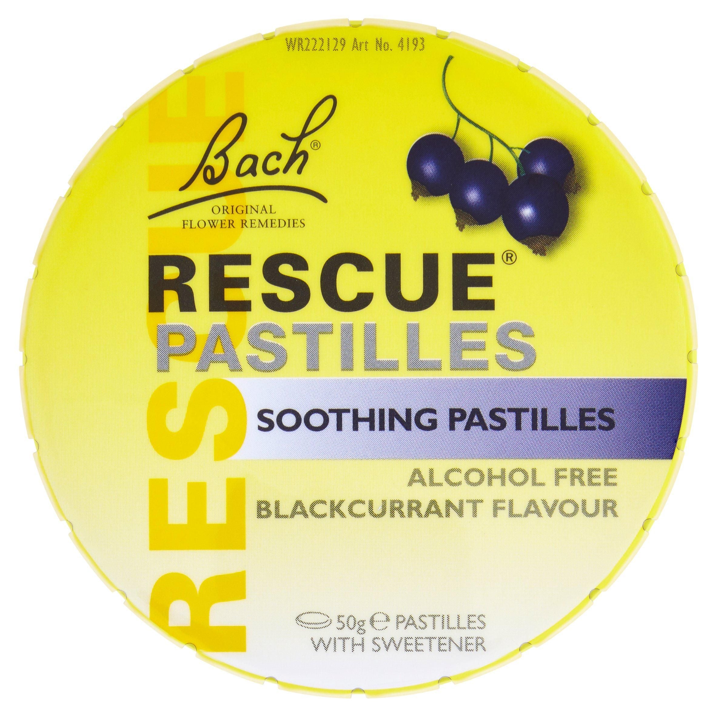 Bach Rescue Soothing Pastilles Blackcurrant Flavour 50g - McGrocer