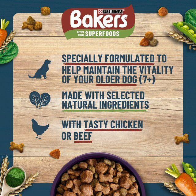 Bakers Senior Chicken with Vegetables Dry Dog Food 2.85kg - McGrocer