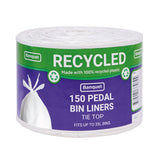 Banquet Recycled Tie Top Pedal Bin Liners, 150 Pack - McGrocer
