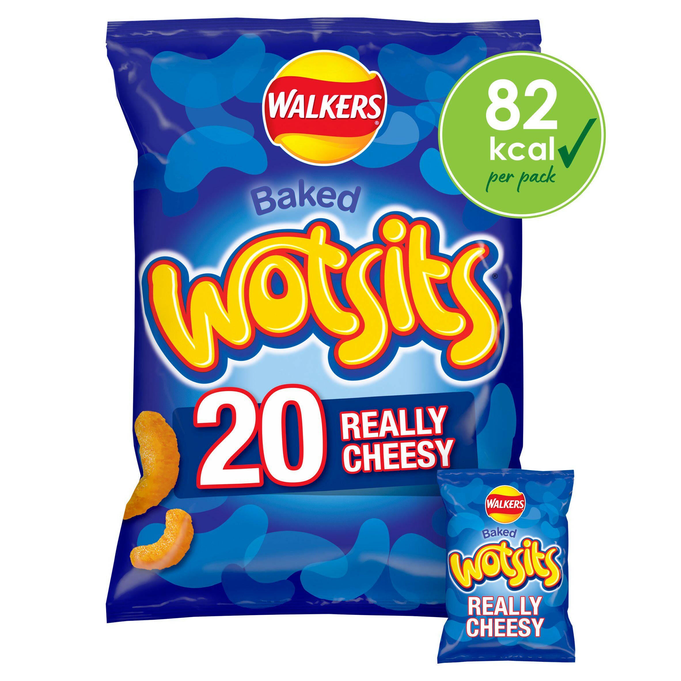 Walkers Wotsits Really Cheesy Multipack Crisps Snacks 20x16.5g 10+ packs Sainsburys