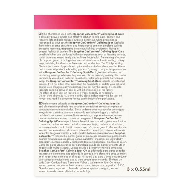 Beaphar CatComfort Calming Spot-On for Cats 3 per pack - McGrocer