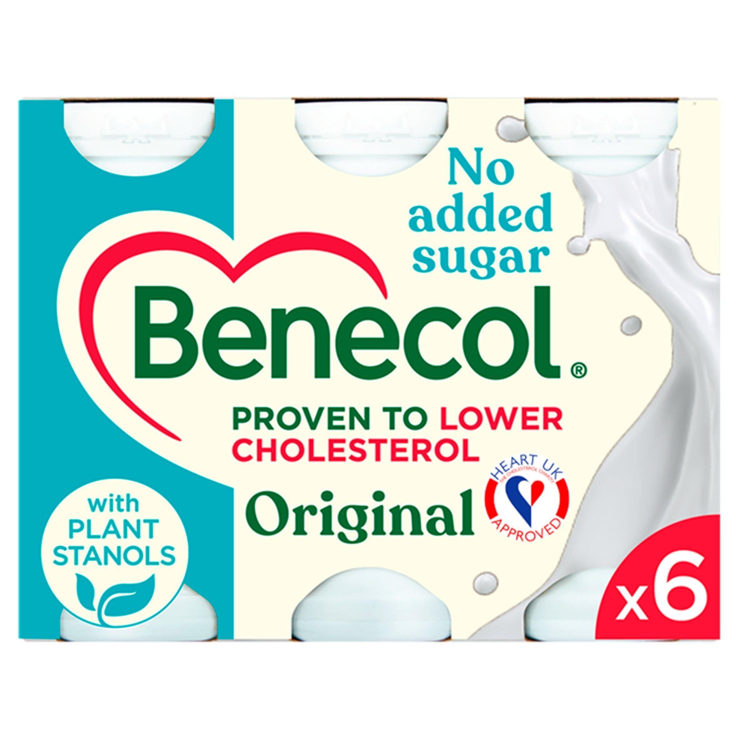 Benecol Original No Added Sugar Yogurt Drink 6x67.5g - McGrocer