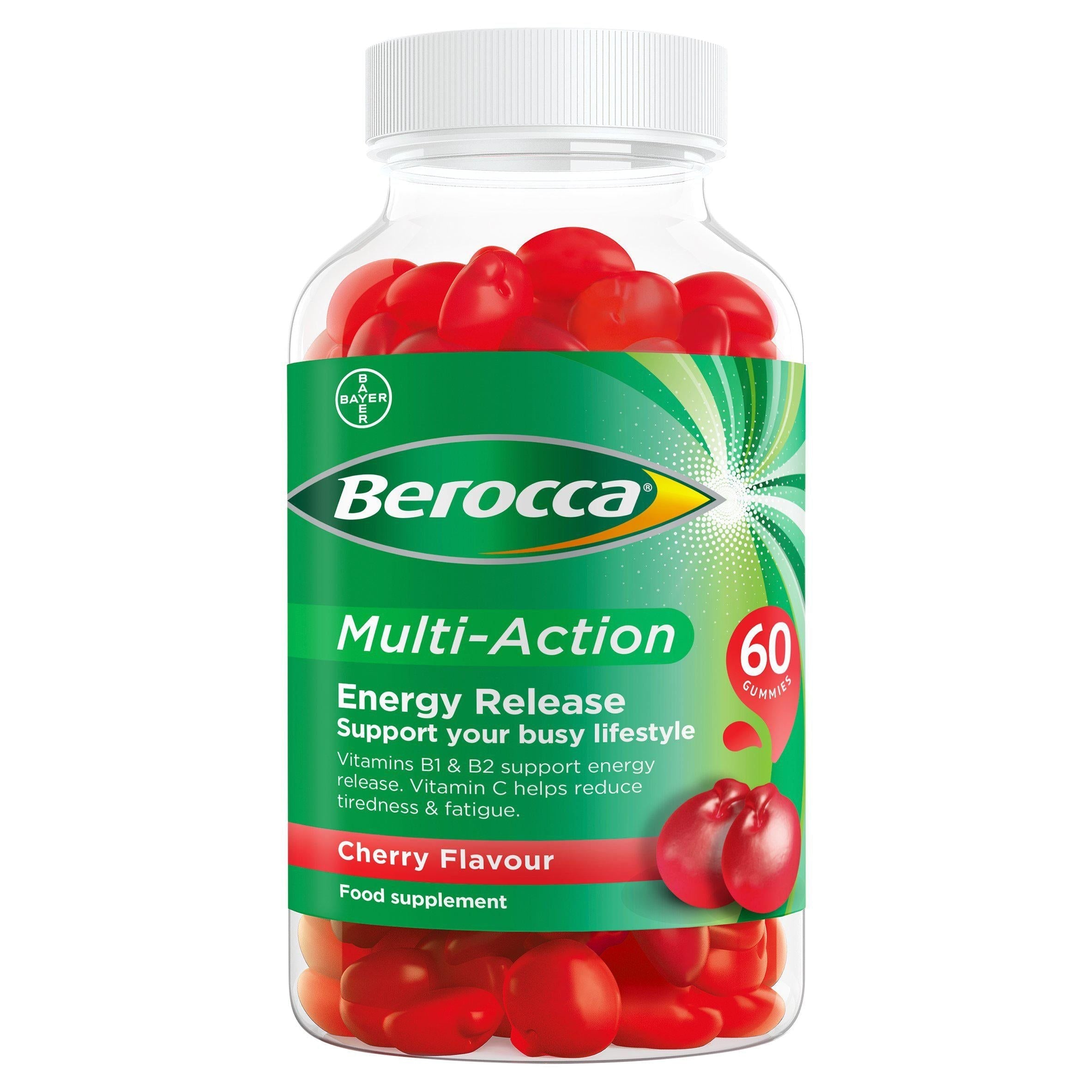 Berocca Multi Action Cherry Flavour Gummies x60 - McGrocer