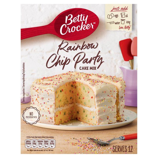 Betty Crocker Rainbow Chip Party Cake Mix 425g - McGrocer