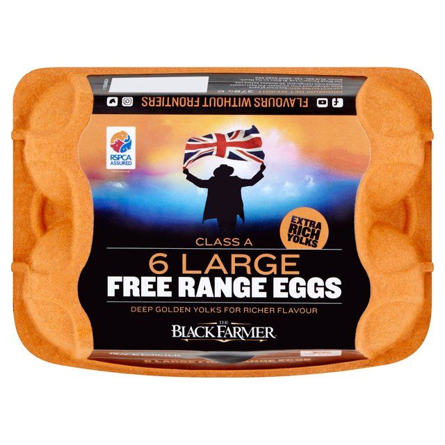 Black Farmer Large Golden Yolk Free Range Eggs 6 per pack - McGrocer