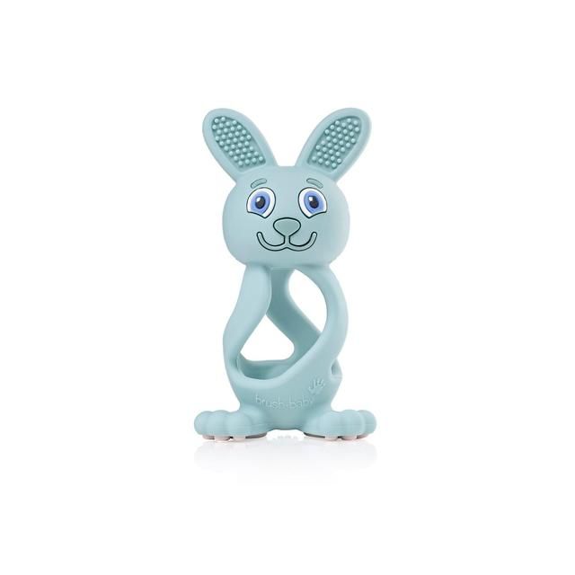 Bobbie Bunny Baby Teether Toy Eucalyptus Green - McGrocer