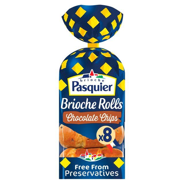 Brioche Pasquier Brioche Rolls with Chocolate Chips 8 per pack
