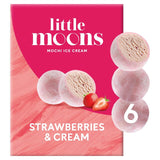 Little Moons Strawberries & Cream Mochi Ice Cream 6 x 32g - McGrocer