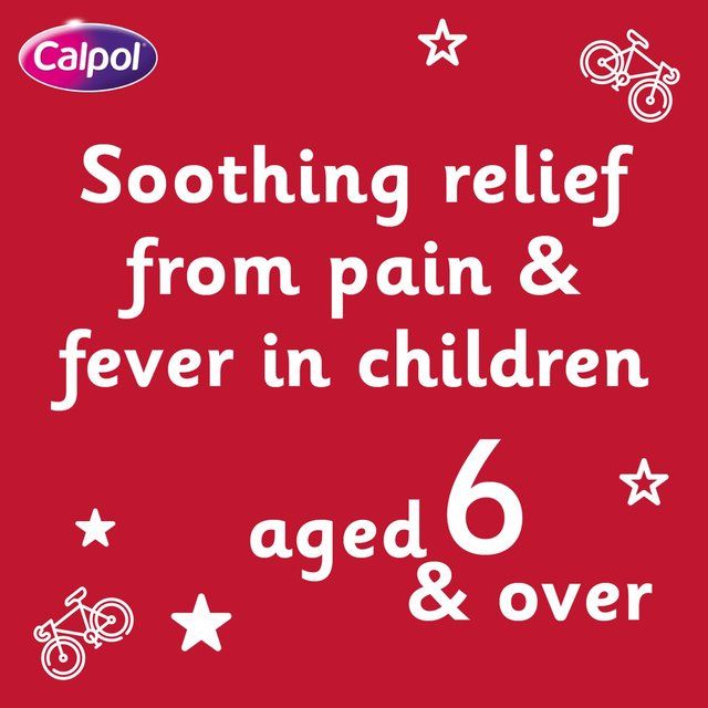 Calpol SixPlus Sugar & Colour Free Suspension Sachets Strawberry 6+ Years 12 x 5ml