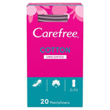 Carefree Cotton Breathable Pantyliners Single Wrapped 20 per pack