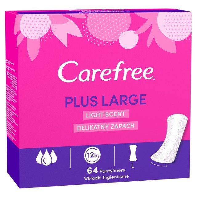 Carefree Plus Large Light Scent Pantyliners 64 per pack