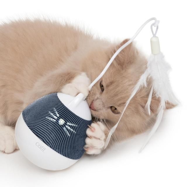 Catit Pixi Spinner Electronic Cat Toy White & Blue