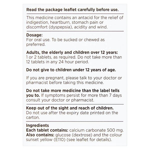 Superdrug Orange Antacid 48 Tablets GOODS Superdrug