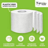 Cheeky Panda Natural Bamboo Toilet Tissue 4 per pack