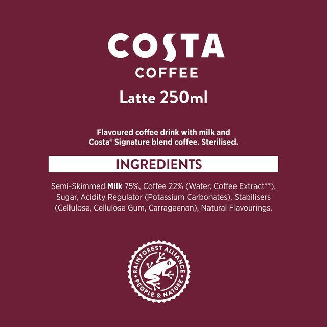 Costa Coffee Latte Iced Coffee 250ml