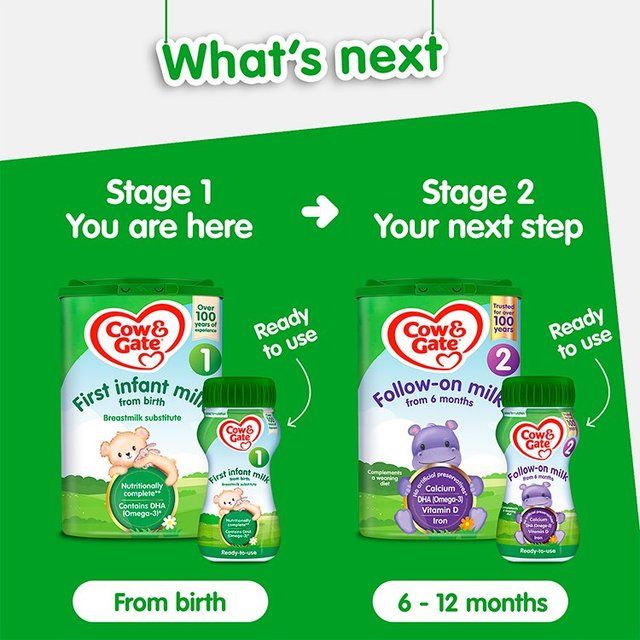 Cow & Gate 1 First Baby Milk Formula Liquid from Birth 200ml