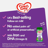 Cow & Gate 2 Follow On Baby Milk Formula Liquid 6-12 Months Multipack 6 x 200ml