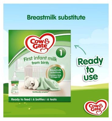 Cow & Gate First Infant Milk Starter Pack from Birth 6 x 70ml