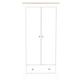 CuddleCo Clara 2 Door Double Wardrobe Driftwood Ash